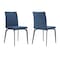 Armen Living Lyon Blue Fabric and Metal Dining Room Chairs, PK2 LCLYSIBLUE - alternate 1